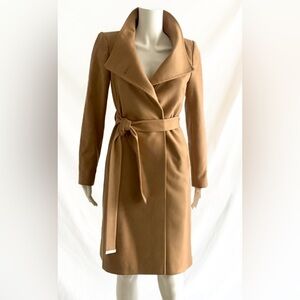 Ted Baker Wool-Cashmere Camel Wrap Coat Nevia • Size 1/ US 4